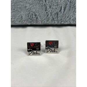 I Love My Dad‎ Fashion Novelty Cuff Links Holiday Family Series 2 Pieces NEW